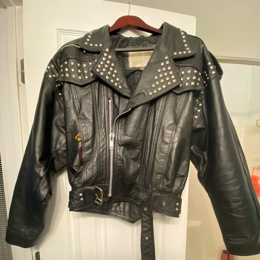 Spike Studded Leather Jacket